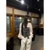 Now available the new Spring/Summer 2025 collection from Dongdaemun, South Korea, featuring a strappy strapless vest and a thin, slightly transparent shirt Application Scenario